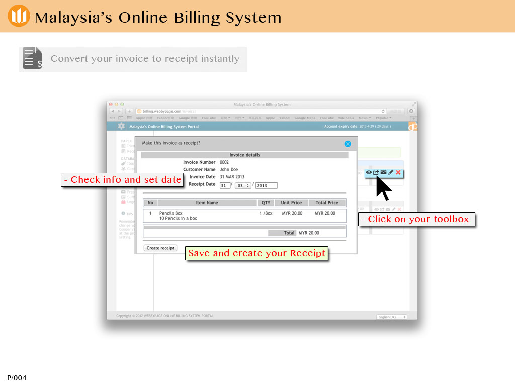 Malaysia Online Billing System